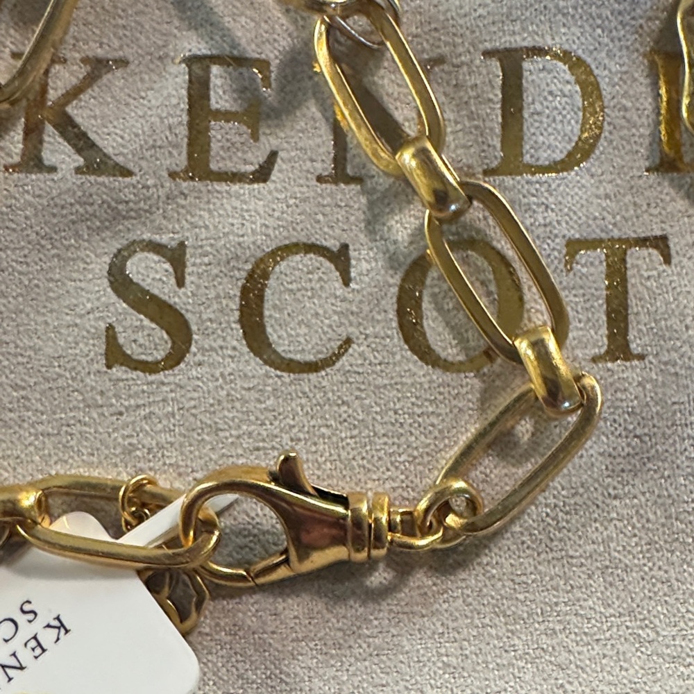 Kendra Scott Turquoise and Gold Statement Necklace - Picture 3 of 4